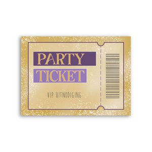 Einladung zur Kinderparty - Partyticket Mädchen