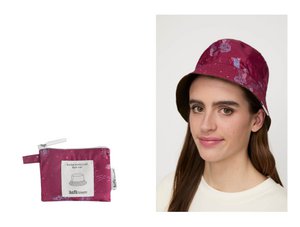 "MAGISCHE LANDSCHAFT" Packbare wasserdichte Mehrzweckkappe | Recycelbarer Stoff | Wetter Bisetti Outfit