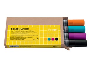 Whiteboard marker Sigel 4 color black/cyan/magenta/orange.