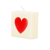 Letter Candle - Heart red