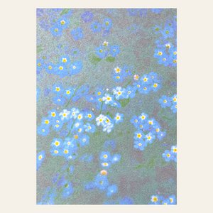 Risography postcard - forget -me -not - DIN A6