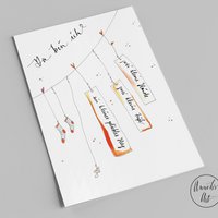 Birth card | I am here! Two little hands, two little feet and a beloved little heart