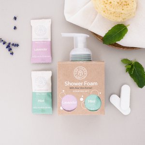 Basic Starter Set Shower Foam Tablets Mint and Lavender