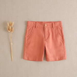 Baby boys' plain Bermuda shorts with adjustable waistband K126-21411083