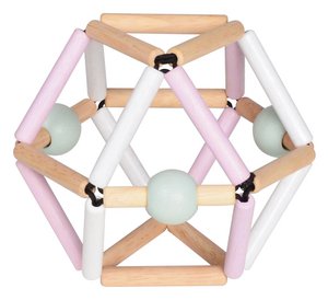 NORDIK PINK GRABBER - Rassel-, Beißring- und Muskellernen - Baby-Holzspielzeug