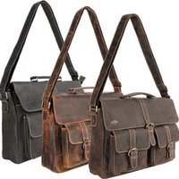 Messenger Bag van Buffelleer voor 15,6 Inch Laptops in Cognackleur