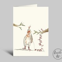Merry Christmas | Funny Christmas card with chicken | Folded card DIN A6 with envelope
