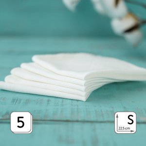 Fabric handkerchiefs, white, StoffOS packaging motif PUR or COTTON BRANCH