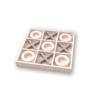 Spel - Tic Tac Toe - MDF - Zand/Taupe - 33x33x5cm