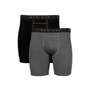 Men's Merino 160 Boxer Briefs 2-Pack Perfect grey/Black
