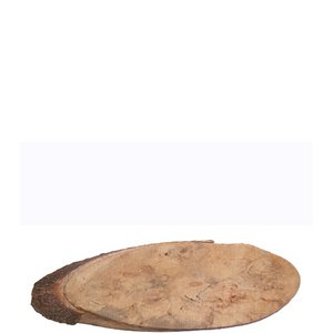 Ovale houten schijven, 24-28cm, zak à 10 stuks, naturel