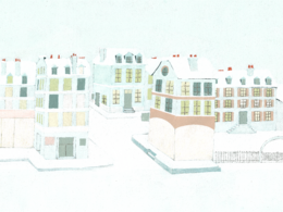 Un fondo de pantalla de pueblo blanco