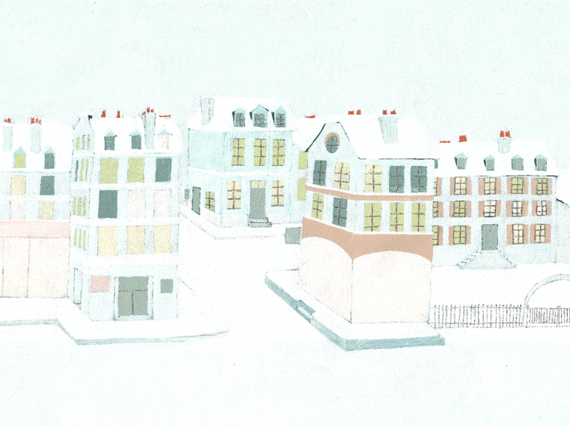 Un fondo de pantalla de pueblo blanco