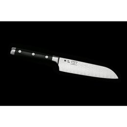 KATAHIRO ZEN 3-delt damask kokkekniv sæt - kokkekniv, santoku kniv, skærekniv med bambus magnetisk knivholder