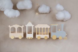 Train shelf „Express to Fantasy” natural version- 4 elements