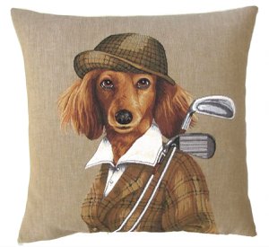 decorative pillow cover cocker spaniel golf