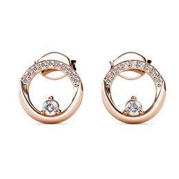 Clarine Ohrringe – Roségold und Kristall
