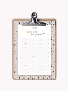 Monthly calendar Terrazzo