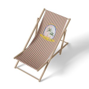 Aanpasbare ligstoel met palmbomen en visgraatmotief