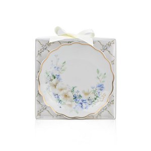 Fleur Blue Porcelain Jewelry Dish By SoapTales