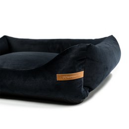 Cama para perros "Otto" negra con colchón ortopédico