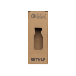 Rustfrit stål drikkeflaske bambus låg 500 ml stål Gul