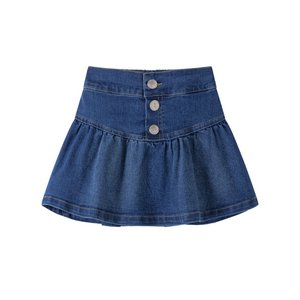 Mädchen-Jeansrock 3-9A mit Schlag und Knöpfen JGV56834