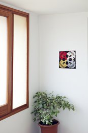 Self-adhesive Mural 4 tiles, Skull Colors