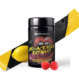 Organic acerola extract (vitamin C) supplement in 120 capsules. Provides a natural source of vitamin C from acerola cherries.