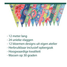 Stof Garland Flowers XL - Fabric Flags - Party Garland