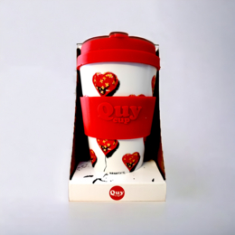 Banksy Travel Mug in RPET 400 ml - Cuore Fasciato