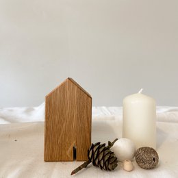 minimalistiske dekorative huse - 5 varianter - lavet af eg