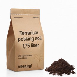  Terrarium potting soil, 1.75 liters, with organic nutrition, for planting and growing plants in terrariums.