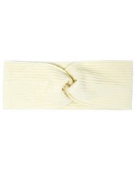 Organic cotton headband in vanilla white color with a cord design.