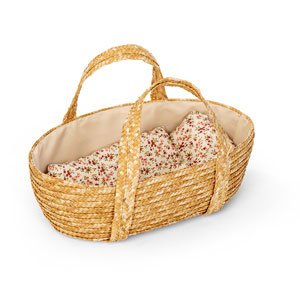 Wicker Doll Carrycot / Moses basket with bed set 35cm