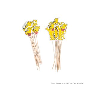 Set van 24 aperitiefstokjes met Zenker Haribo decoratie