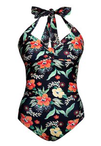 Badeanzug «Hibiskus Black»