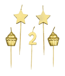 Partykuchen Kerzen - 2 Jahre