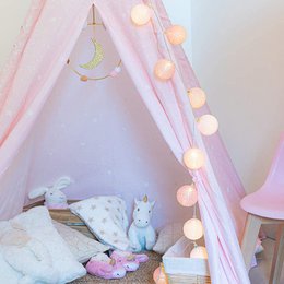 Princesse Télécommandée Guirlande lumineuse boules coton LED USB