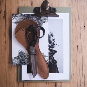 All Purpose scissors with leather sleeve, Brut Homeware