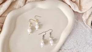 Perlen Ohrringe mit echten Süßwasser Perlen