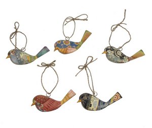 Vogeltje hangend metaal, 5ass.