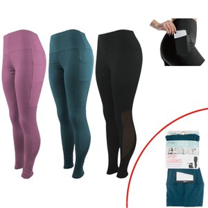 Yoga pants women »Sport leggings with a high waist» yoga pose with practical bag »Yogaleggins Forming effect