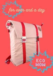 SCHULTASCHE CAT EYES– ECO HEMP »BEACH« SAND – SEESTERN ROT
