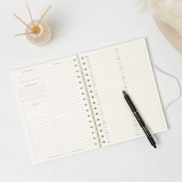 Prikkelarme A5 dagplanner 'Lotus' planboekje met ringband