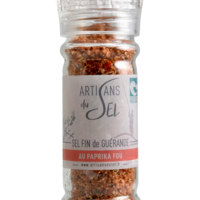 Ende von Guérande Salz mit verrückter Paprika - 80G wiederaufladbare Mühle - Handwerker von Salz