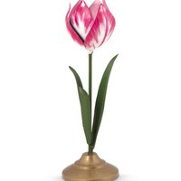 Candle Holder Metal Tulip Pink 26cm