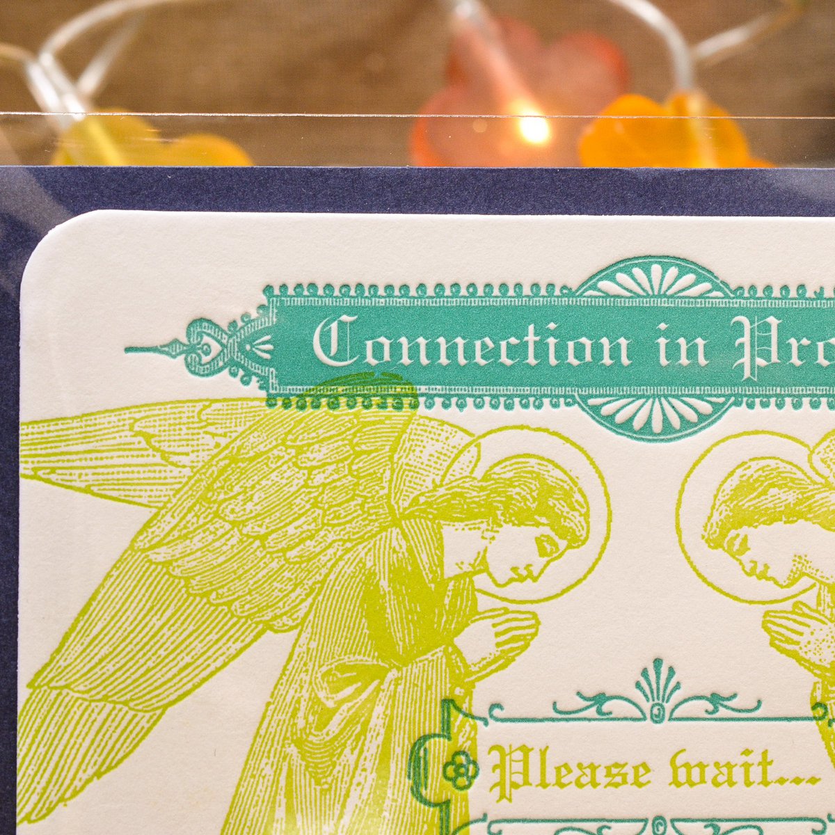 Connected Angels Letterpress Card (with envelope)