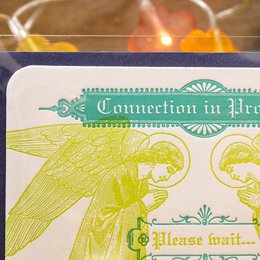 Connected Angels Letterpress Card (with envelope)