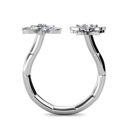 Anello Fraternal Bloom - Argento e cristallo